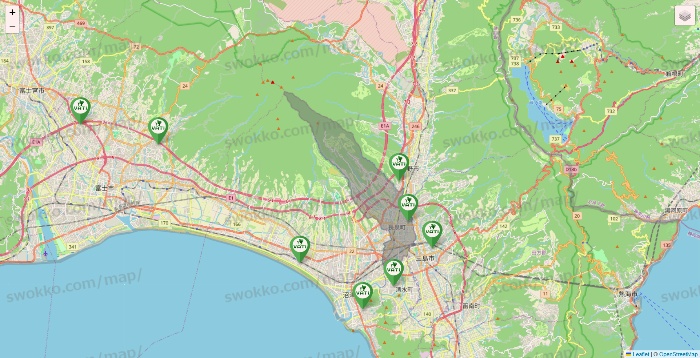 静岡県のヴァティー（VATI）の施設地図