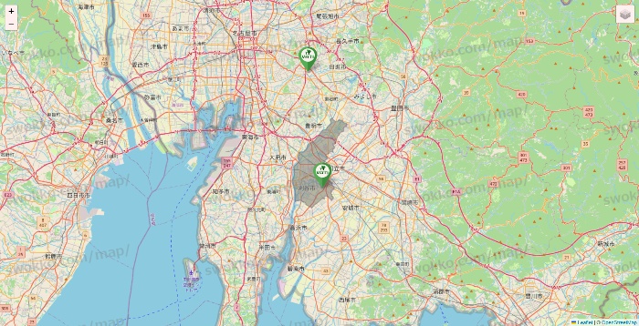 愛知県のヴァティー（VATI）の施設地図