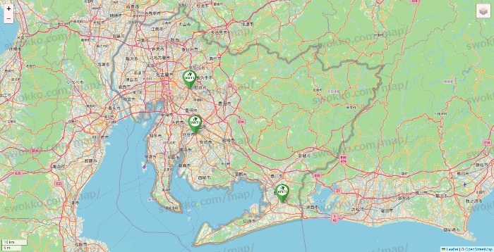 愛知県のヴァティー（VATI）の店舗地図