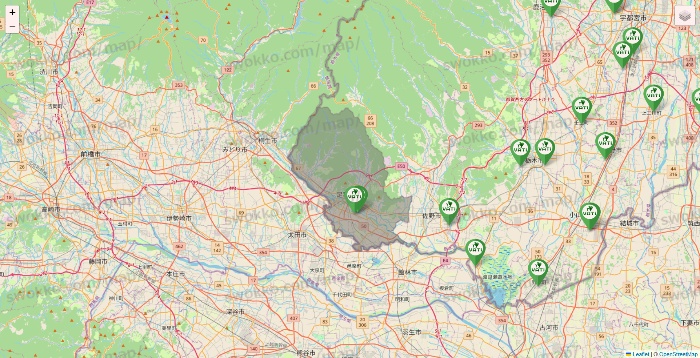 栃木県のヴァティー（VATI）の施設地図
