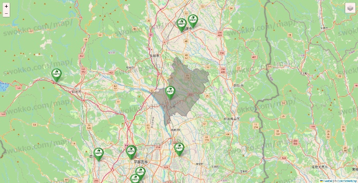 栃木県のヴァティー（VATI）の施設地図
