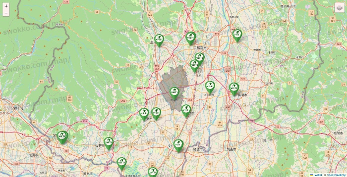 栃木県のヴァティー（VATI）の施設地図