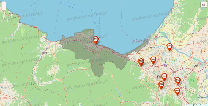 北海道のビバホームの店舗地図
