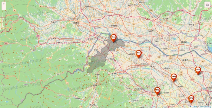 埼玉県のビバホームの店舗地図