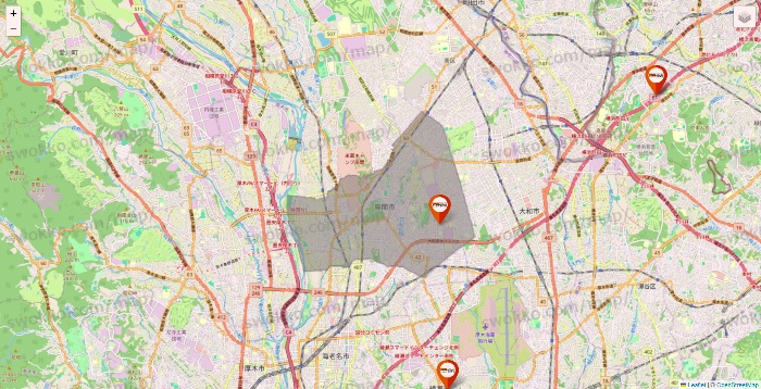 神奈川県のビバホームの店舗地図