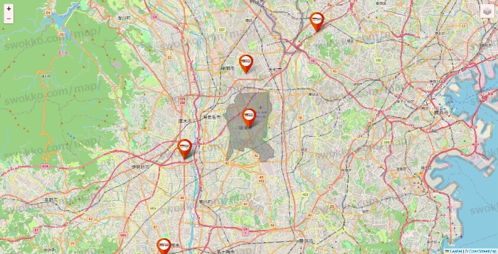 神奈川県のビバホームの店舗地図