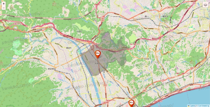 神奈川県のビバホームの店舗地図