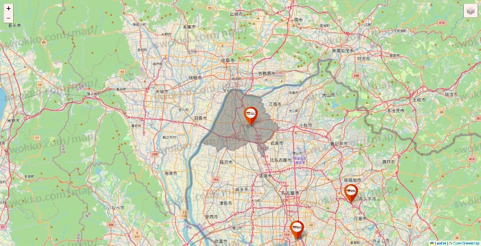 愛知県のビバホームの店舗地図