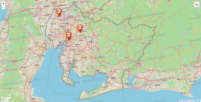 愛知県のビバホームの店舗地図