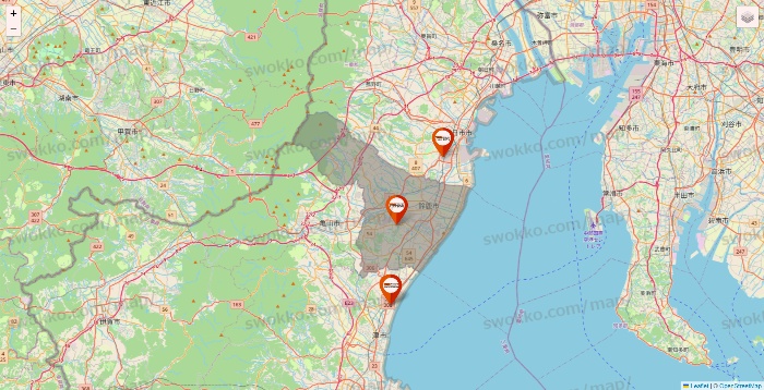 三重県のビバホームの店舗地図