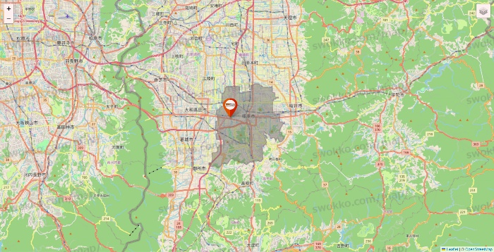 奈良県のビバホームの店舗地図