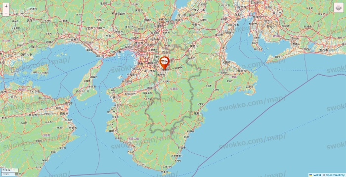 奈良県のビバホームの店舗地図