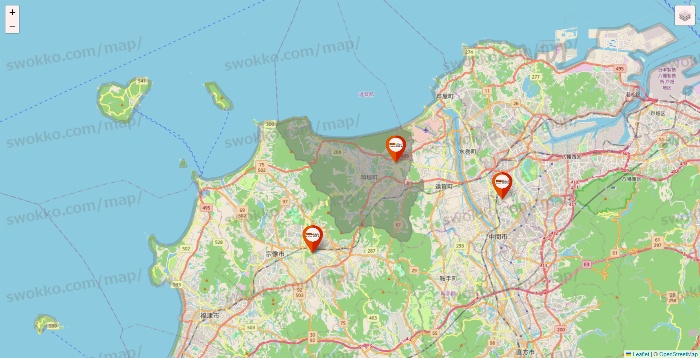 福岡県のビバホームの店舗地図