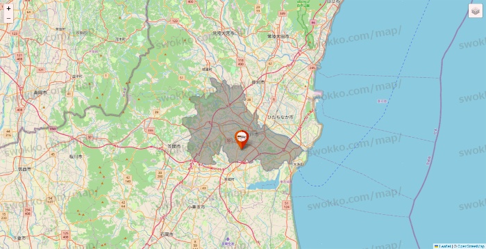 茨城県のビバホームの店舗地図
