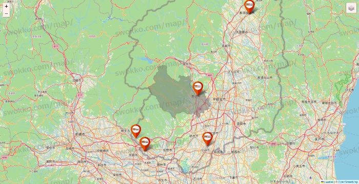 栃木県のビバホームの店舗地図