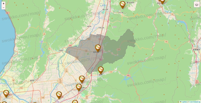 北海道のワッツ系列（ワッツ、ワッツウィズ、シルク、ミーツ、フレッツ、百圓領事館）の店舗地図