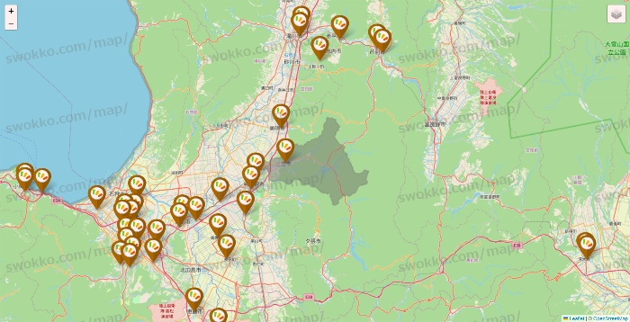 北海道のワッツ系列（ワッツ、ワッツウィズ、シルク、ミーツ、フレッツ、百圓領事館）の店舗地図