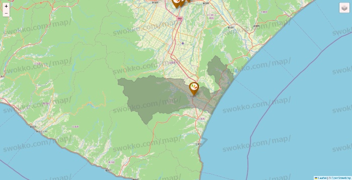 北海道のワッツ系列（ワッツ、ワッツウィズ、シルク、ミーツ、フレッツ、百圓領事館）の店舗地図