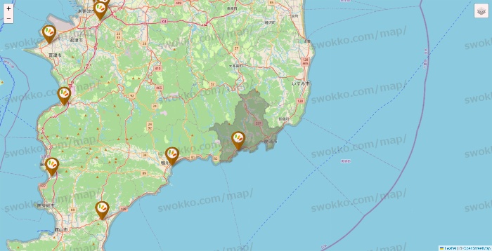 千葉県のワッツ系列（ワッツ、ワッツウィズ、シルク、ミーツ、フレッツ、百圓領事館）の店舗地図