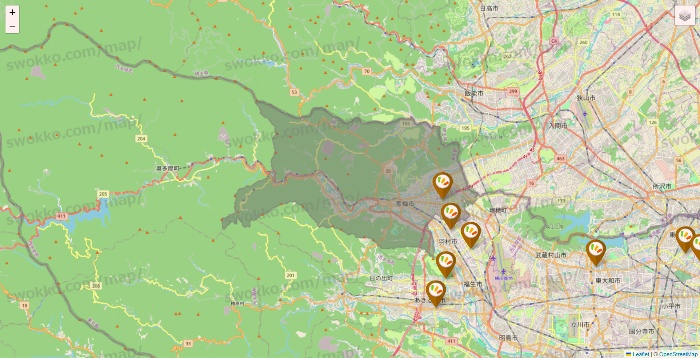 東京都のワッツ系列（ワッツ、ワッツウィズ、シルク、ミーツ、フレッツ、百圓領事館）の店舗地図