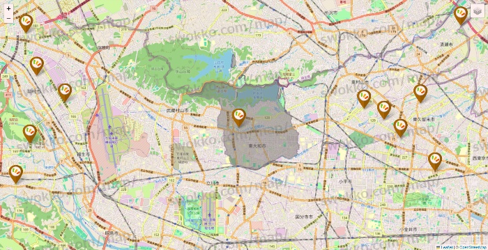 東京都のワッツ系列（ワッツ、ワッツウィズ、シルク、ミーツ、フレッツ、百圓領事館）の店舗地図