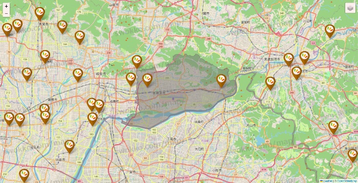 岐阜県のワッツ系列（ワッツ、ワッツウィズ、シルク、ミーツ、フレッツ、百圓領事館）の店舗地図