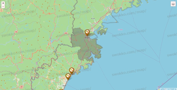 三重県のワッツ系列（ワッツ、ワッツウィズ、シルク、ミーツ、フレッツ、百圓領事館）の店舗地図