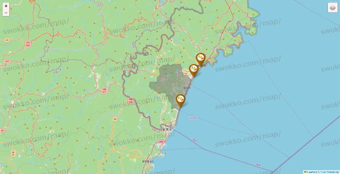 三重県のワッツ系列（ワッツ、ワッツウィズ、シルク、ミーツ、フレッツ、百圓領事館）の店舗地図