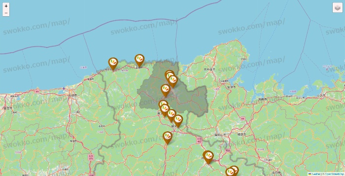 兵庫県のワッツ系列（ワッツ、ワッツウィズ、シルク、ミーツ、フレッツ、百圓領事館）の店舗地図