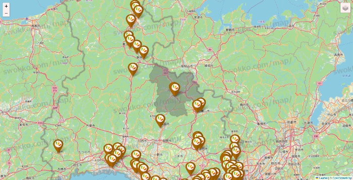 兵庫県のワッツ系列（ワッツ、ワッツウィズ、シルク、ミーツ、フレッツ、百圓領事館）の店舗地図