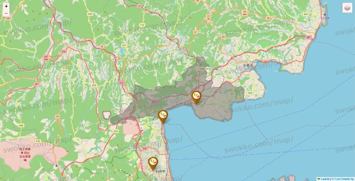 大分県のワッツ系列（ワッツ、ワッツウィズ、シルク、ミーツ、フレッツ、百圓領事館）の店舗地図