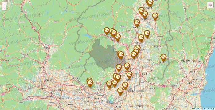 栃木県のワッツ系列（ワッツ、ワッツウィズ、シルク、ミーツ、フレッツ、百圓領事館）の店舗地図
