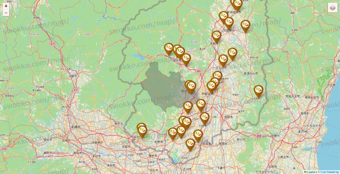 栃木県のワッツ系列（ワッツ、ワッツウィズ、シルク、ミーツ、フレッツ、百圓領事館）の店舗地図