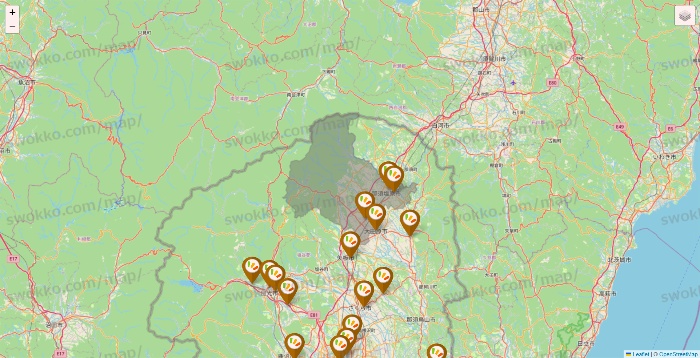 栃木県のワッツ系列（ワッツ、ワッツウィズ、シルク、ミーツ、フレッツ、百圓領事館）の店舗地図