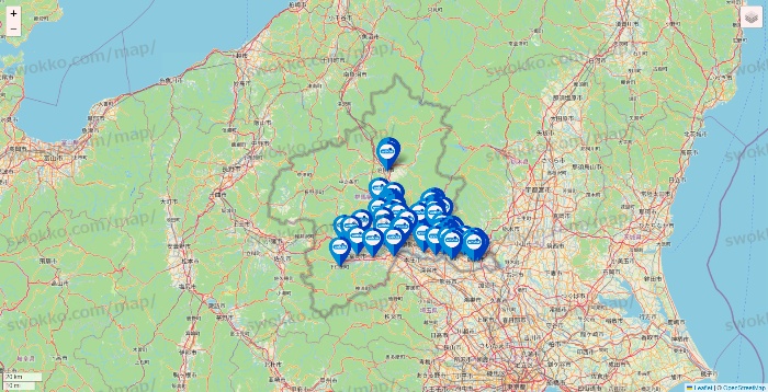 群馬県のウエルシア系の店舗地図