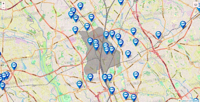 埼玉県のウエルシア系の店舗地図