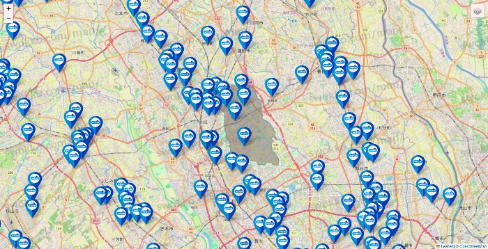 埼玉県のウエルシア系の店舗地図