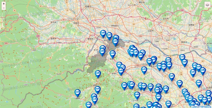 埼玉県のウエルシア系の店舗地図
