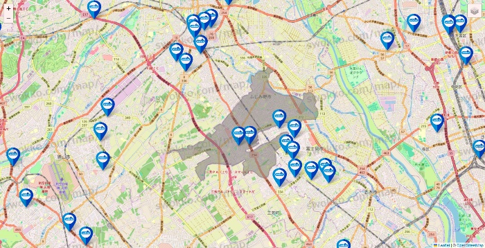 埼玉県のウエルシア系の店舗地図