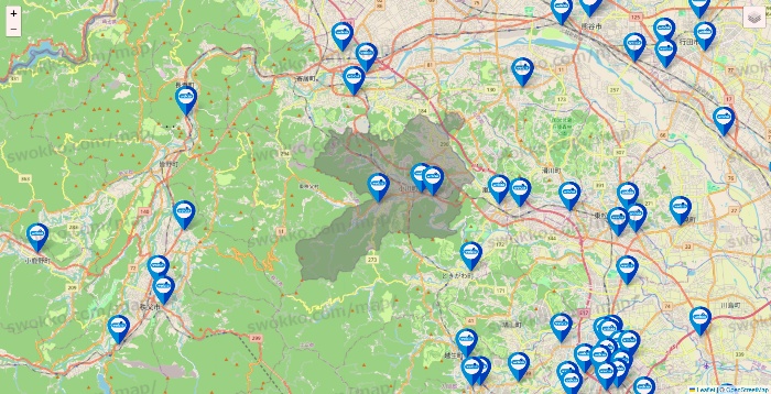 埼玉県のウエルシア系の店舗地図