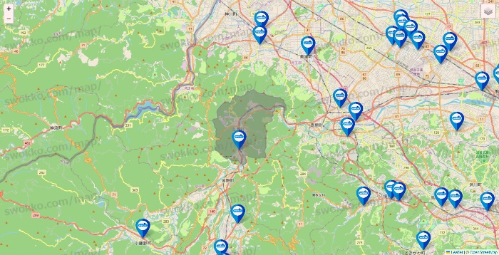 埼玉県のウエルシア系の店舗地図