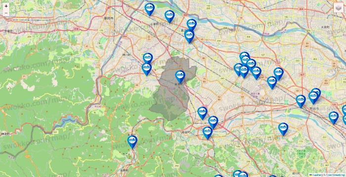 埼玉県のウエルシア系の店舗地図