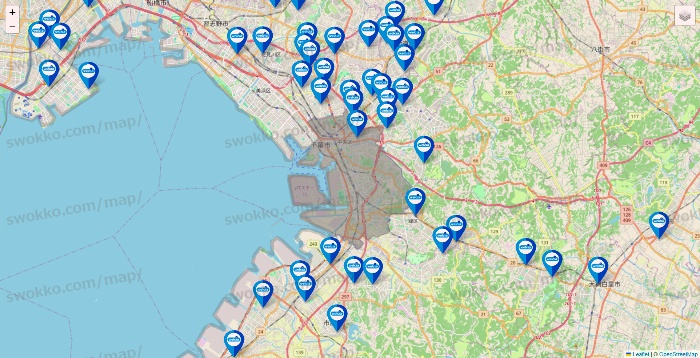 千葉県のウエルシア系の店舗地図