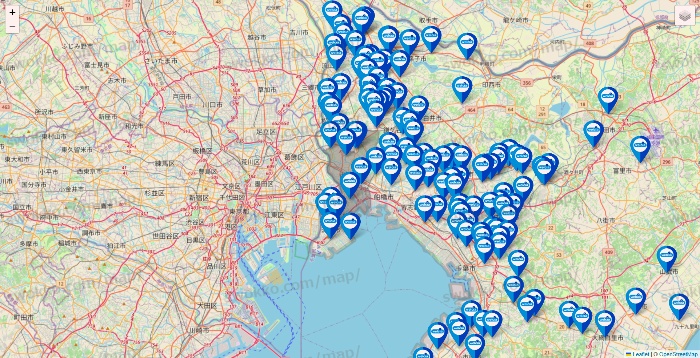 千葉県のウエルシア系の店舗地図