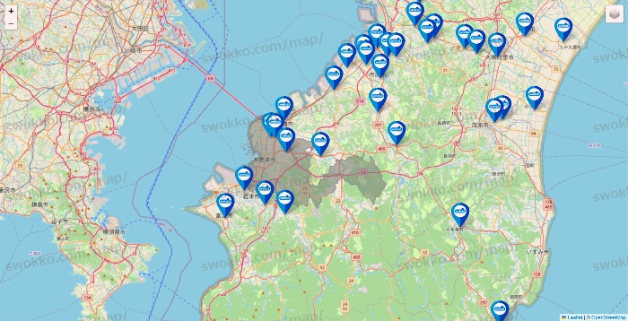 千葉県のウエルシア系の店舗地図