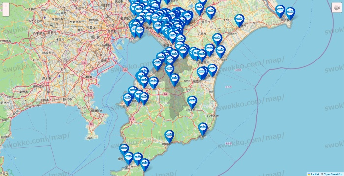千葉県のウエルシア系の店舗地図