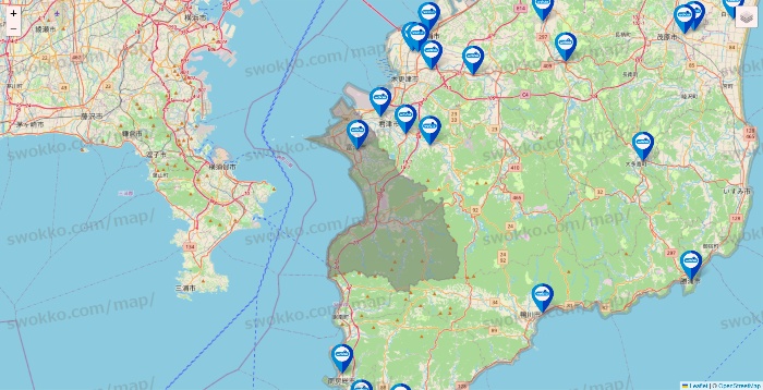 千葉県のウエルシア系の店舗地図