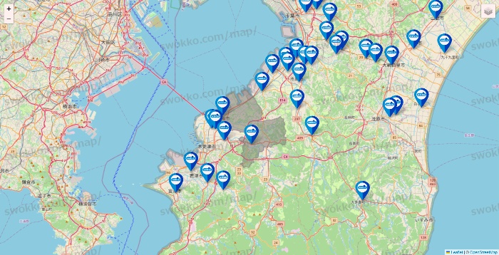千葉県のウエルシア系の店舗地図