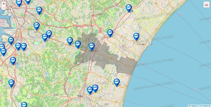 千葉県のウエルシア系の店舗地図