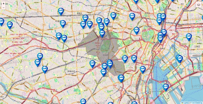 東京都のウエルシア系の店舗地図